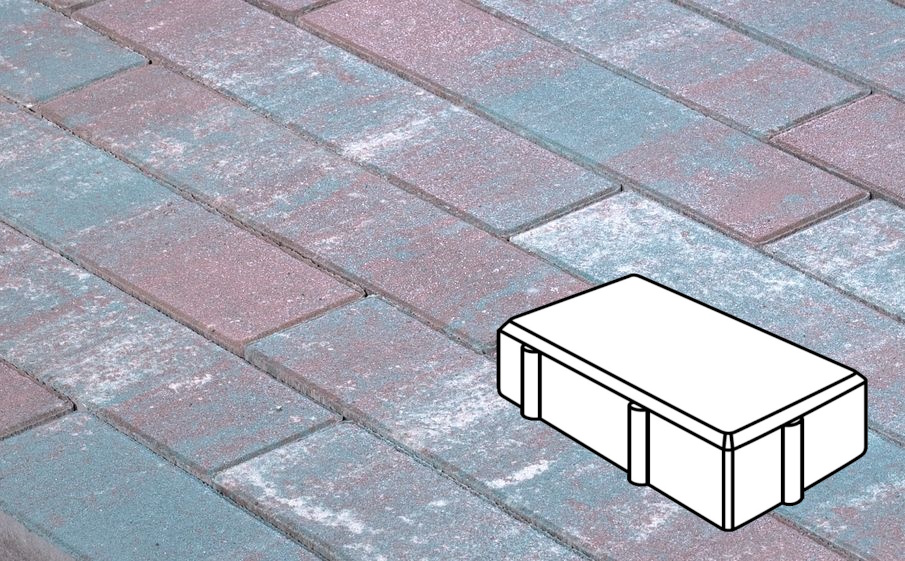 Плитка тротуарная Готика Natur, Брусчатка А.2.П.4, Сатурн, 200*100*40 мм