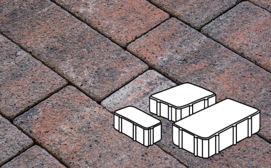 Плитка тротуарная Готика Natur FERRO, Новый Город Б.2.Псм.6, Альпин, комплект 3 шт, толщина 60 мм