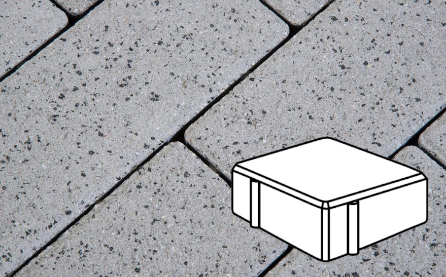 Плитка тротуарная Готика Granite FERRO, Квадрат Б.1.К.6, Белла Уайт 100*100*60 мм