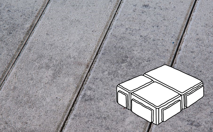 Плитка тротуарная Готика Natur, Старый Город Б.3.Фсм.6, Монохром, комплект 3 шт, толщина 60 мм