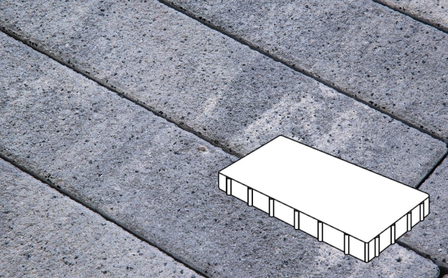 Плитка тротуарная Готика Natur FERRO, Плита Б.6.П.10, Монохром, 600*200*100 мм