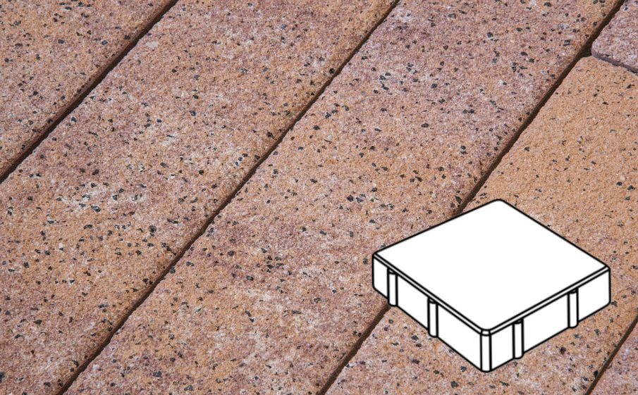 Плитка тротуарная Готика Natur FERRO, Квадрат В.1.К.10/Г.1.К.10, Терракота, 150*150*100 мм