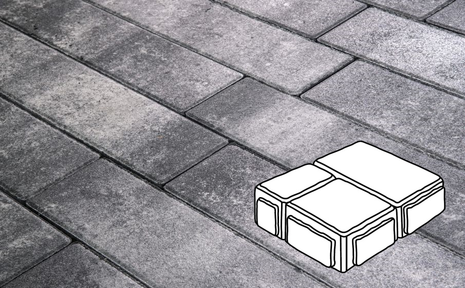 Плитка тротуарная Готика Natur, Старый Город Б.3.Фсм.6, Скала, комплект 3 шт, толщина 60 мм