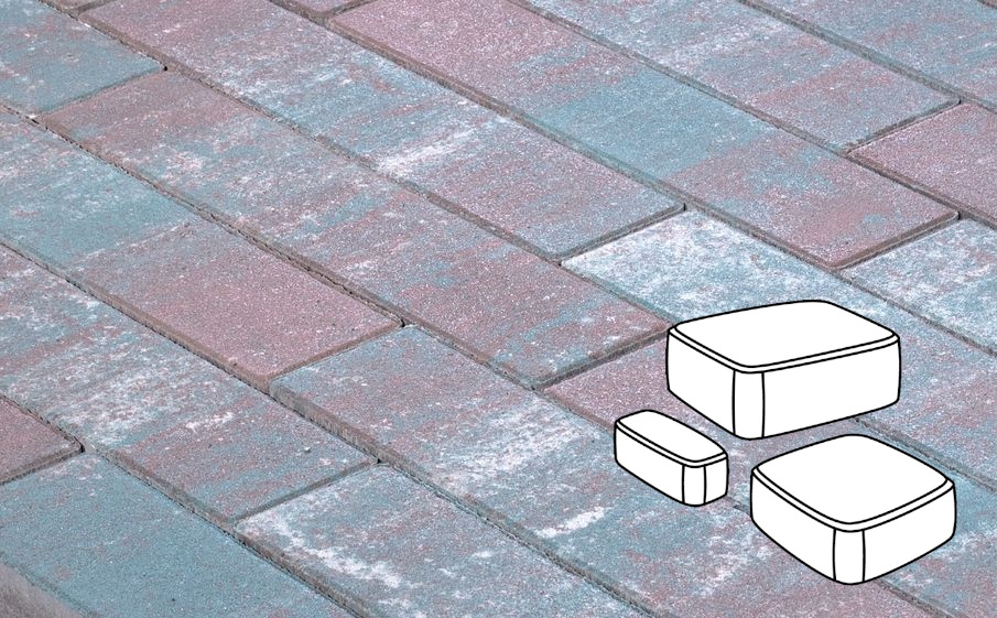 Плитка тротуарная Готика Natur, Классика В.1.Псм.8, Сатурн, комплект 3 шт, толщина 80 мм