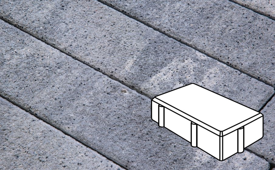 Плитка тротуарная Готика Natur FERRO, Брусчатка В.2.П.10/Г.2.П.10, Монохром, 200*100*100 мм