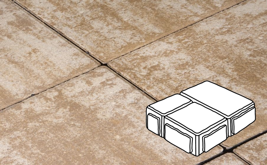 Плитка тротуарная Готика Natur, Старый Город В.3.Фсм.8, Гоби, комплект 3 шт, толщина 80 мм