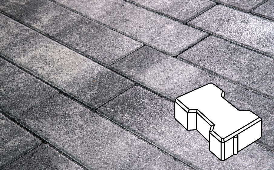 Плитка тротуарная Готика Natur, Катушка В.2.Ф.8, Скала, 200*165*80 мм