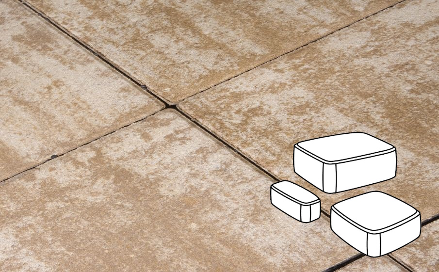 Плитка тротуарная Готика Natur, Классика В.1.Псм.8, Гоби, комплект 3 шт, толщина 80 мм