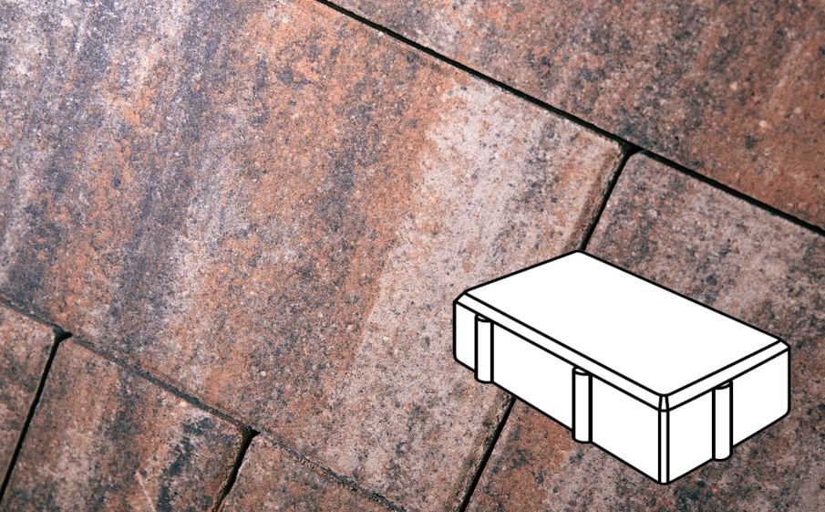 Плитка тротуарная Готика Natur, Брусчатка Б.2.П.7, Альпин, 200*100*70 мм