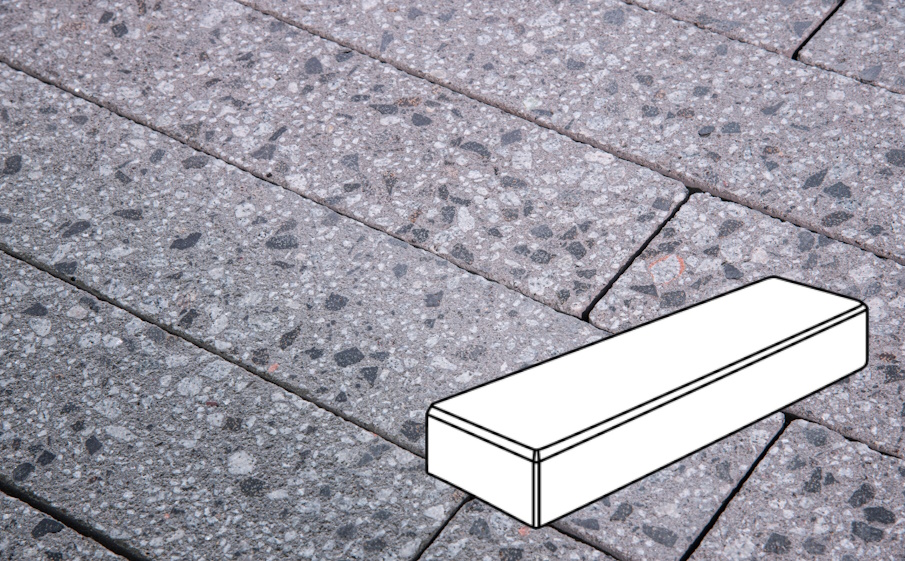 Плитка тротуарная Готика Granite FINERRO, Паркет В.3.П.8, Галенит 300*100*80 мм