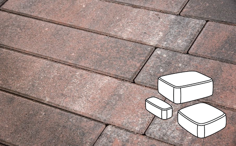 Плитка тротуарная Готика Natur, Классика В.1.Псм.8, Нептун, комплект 3 шт, толщина 80 мм