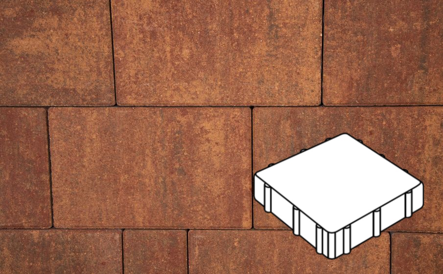 Плитка тротуарная Готика Natur, Квадрат А.3.К.4, Вернисаж, 300*300*40 мм