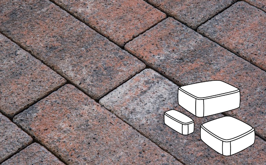 Плитка тротуарная Готика Natur FERRO, Классика Б.1.Псм.6, Альпин, комплект 3 шт, толщина 60 мм