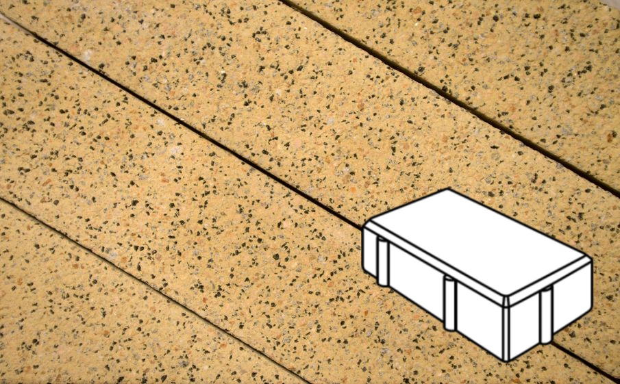 Плитка тротуарная Готика Granite FERRO, Брусчатка В.2.П.8, Жельтау 200*100*80 мм